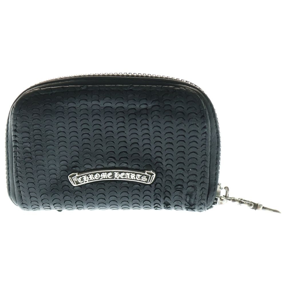 CHROME HEARTS クロムハーツ NOVELTY LEATHER COIN CASE レザー コインケース ダガー ラウンド ジップ ヘビーレザー ブラック