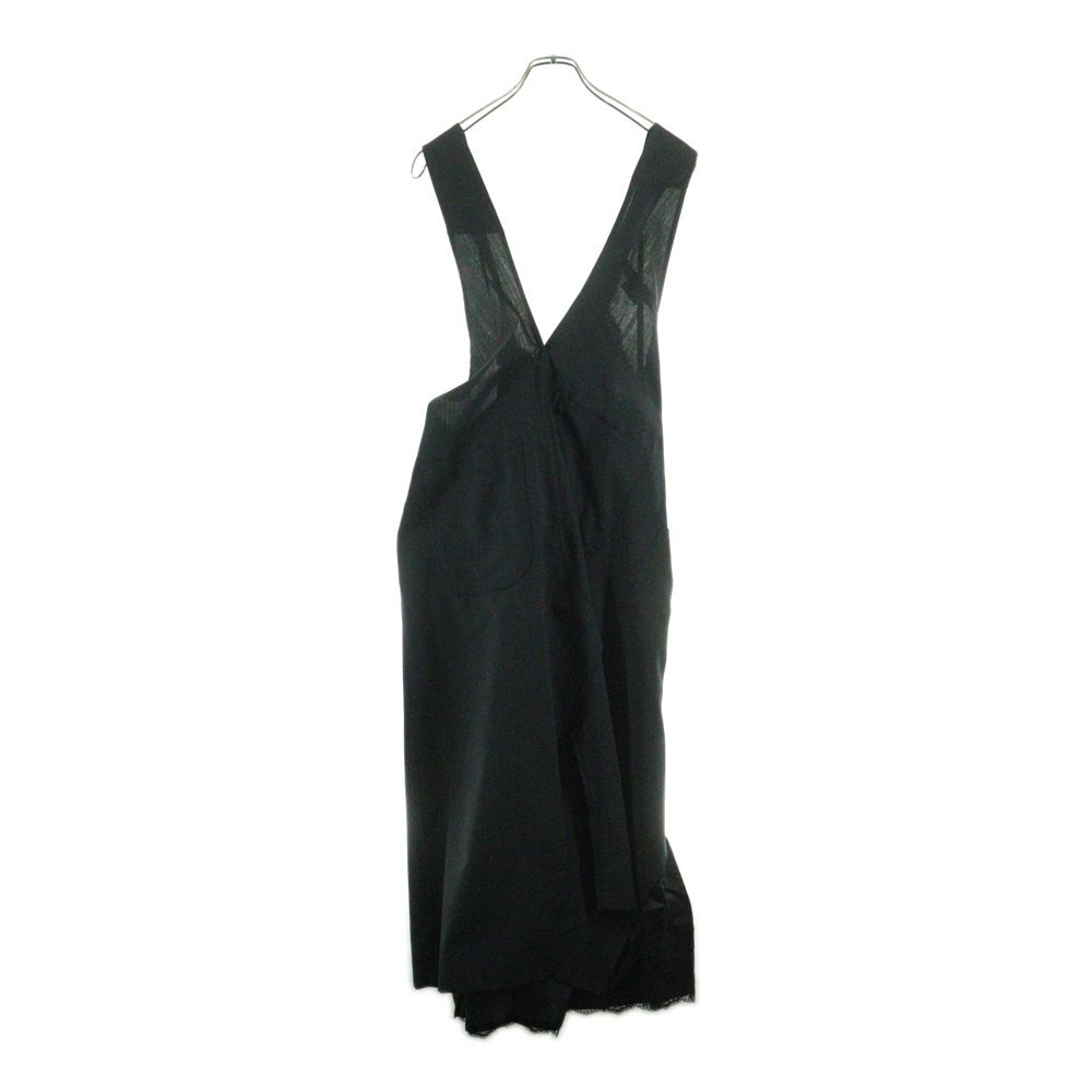 JUNYA WATANABE COMME des GARCONS ジュンヤワタナベ コムデギャルソン 19SS AD2018 レース切替 オーバーオール ブラック JC‐O064 レディース