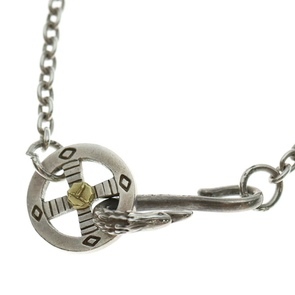 TADY - KING タディアンドキング イーグルフック-レギュラーホイールGPロングホーンメタル付き細丸チェーン ネックレス シルバー