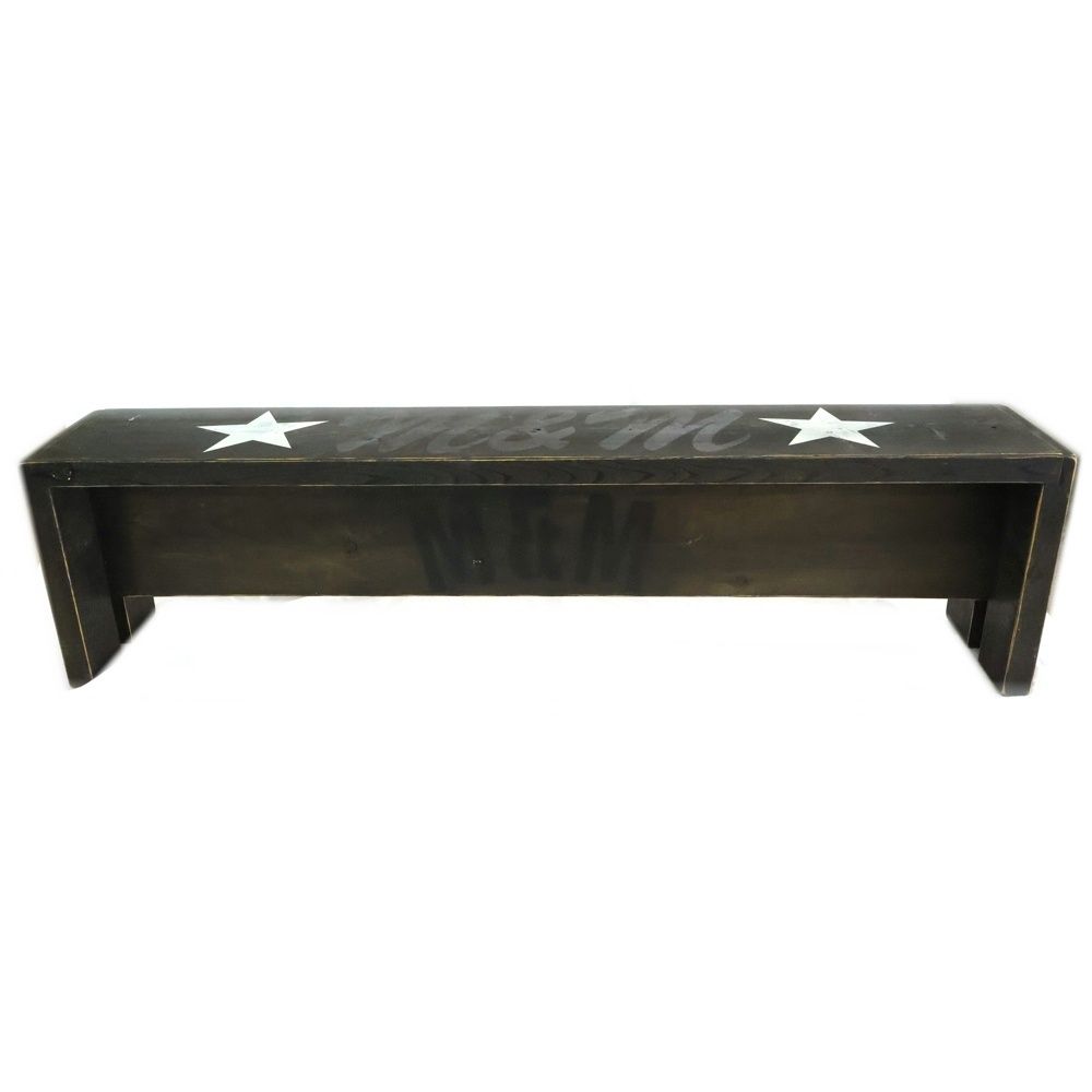 m-m エムアンドエム 1300 mm Bench カスタム ペイント ウッド ベンチ ブラック