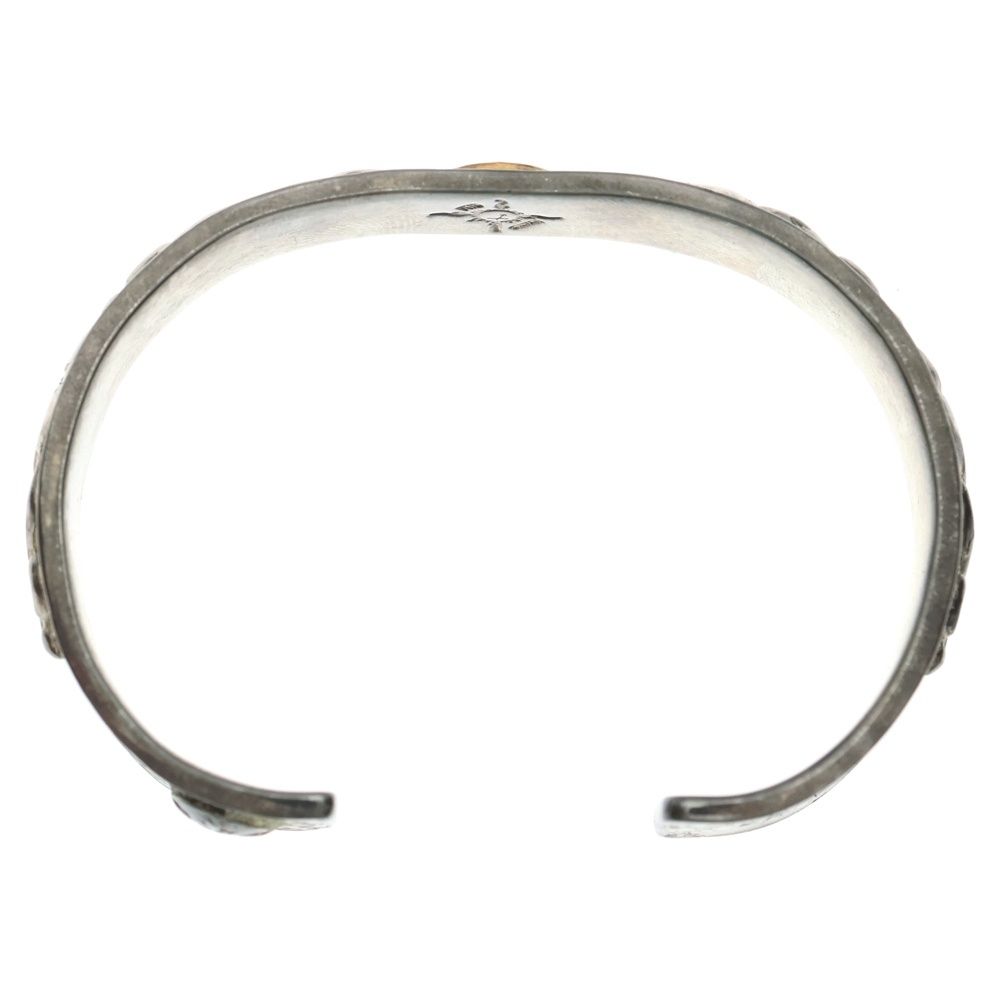 価格比較でお得にお買物。 FIRST ARROW s ファーストアローズ K18付き 浮き唐草彫り ベアロック バングル ブレスレット 12mm シルバー ゴールド