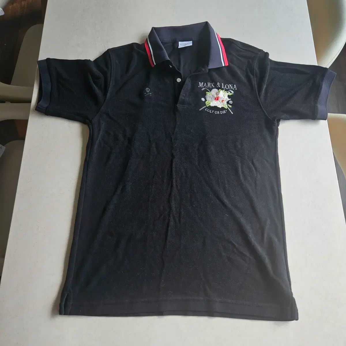 MARK - LONA マークアンドロナ ブラック 半袖 ニットTシャツ