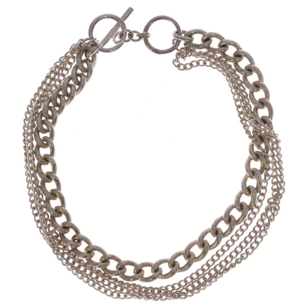 NO BRAND ノーブランド THEE シー マルチシェープ チェーン ブレスレット シルバー