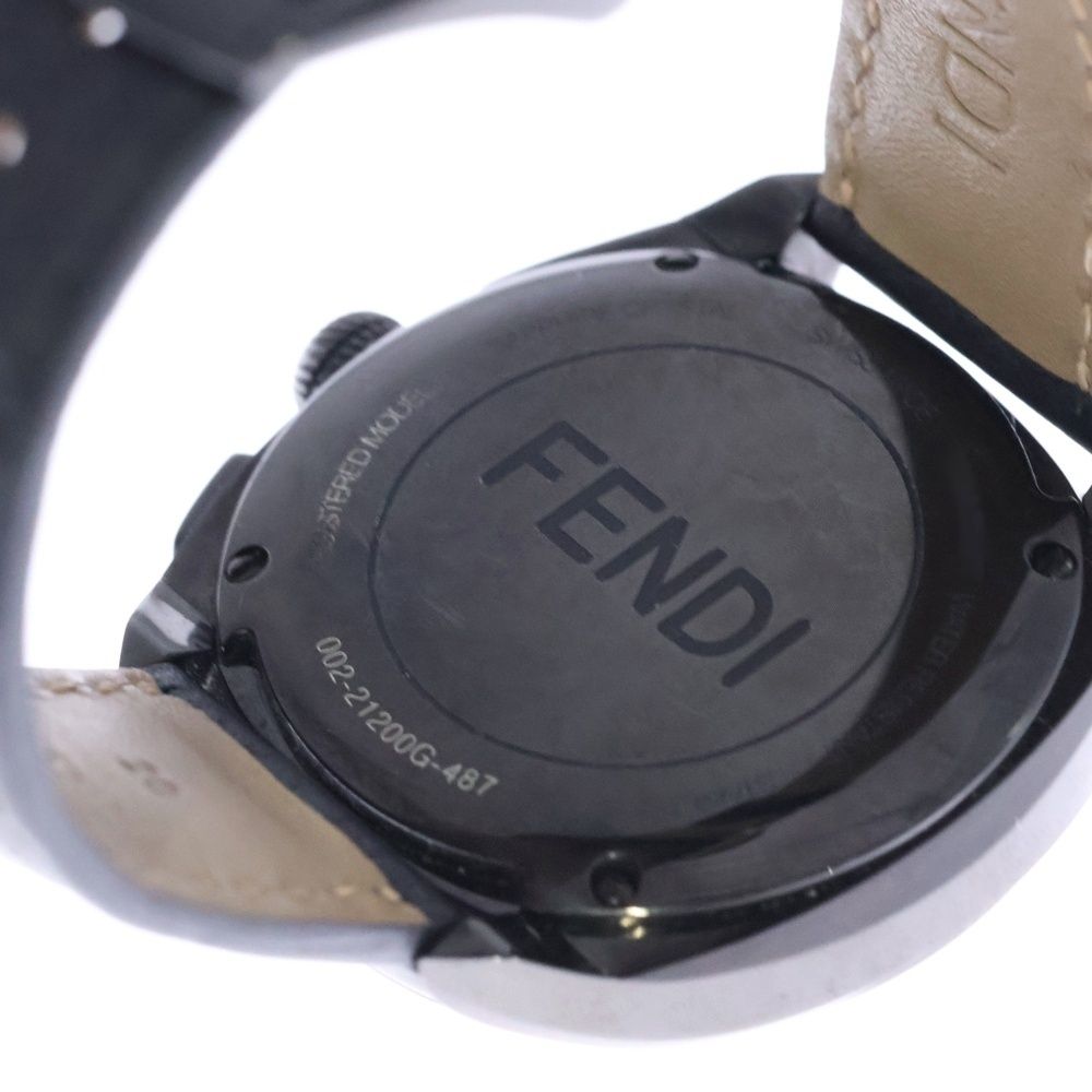 FENDI クロノグラフ 腕時計 ブラック FENDI (フェンディ) モンスターバグズ クロノグラフ ウォッチ クォーツ