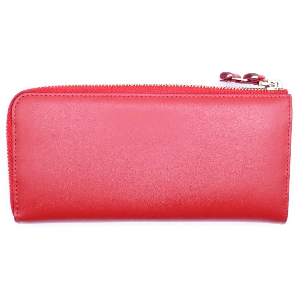 フェラガモ ロゴデザインプレート ヴァラリボン ロングウォレット 長財布 レッド JP-22-D 239