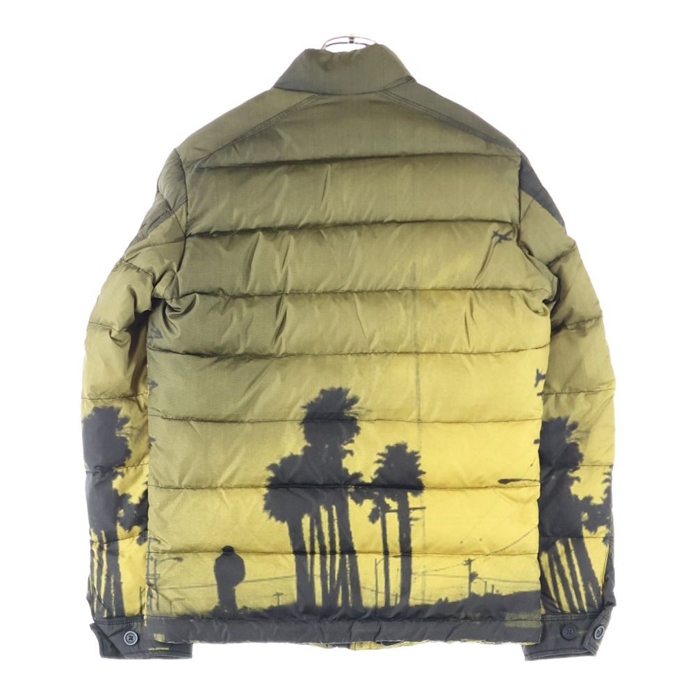 DIESEL ディーゼル パームツリー フロント ジップアップ ダウンジャケット カーキ 00E8F203