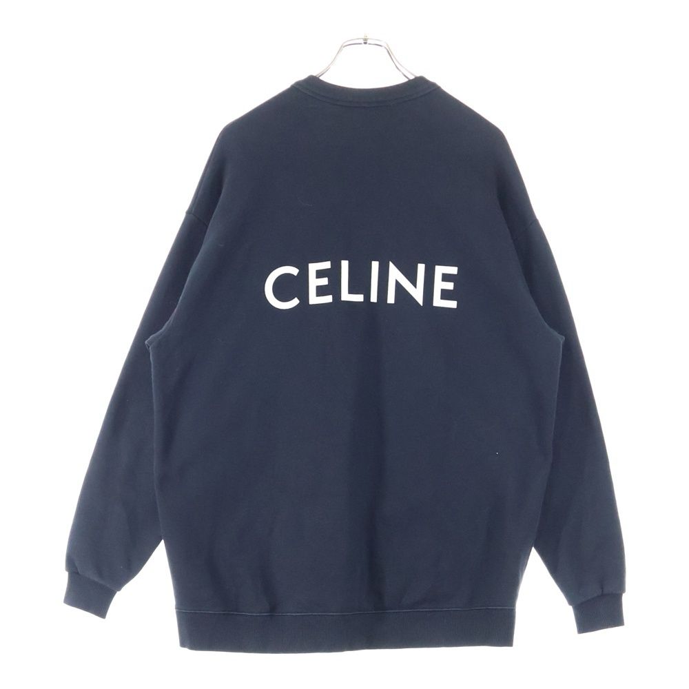 CELINE セリーヌ Oversized Cardigan バックロゴプリント スウェットカーディガン ブラック 2Y672670Q