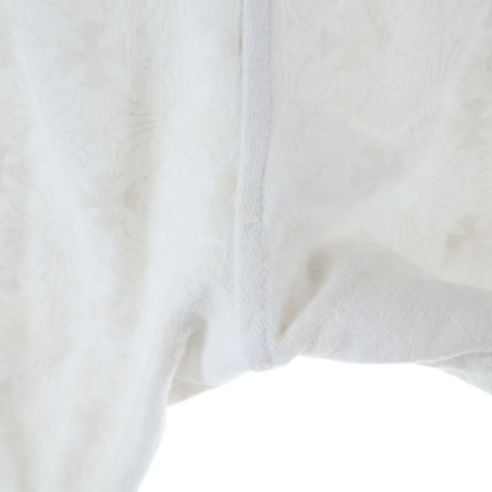 クロムハーツ　CH Plus スウェットパンツ ロゴプリント 総柄 ホワイト CHROME HEARTS (クロムハーツ) SWEAT PANTS 総柄 CHプラス ホース