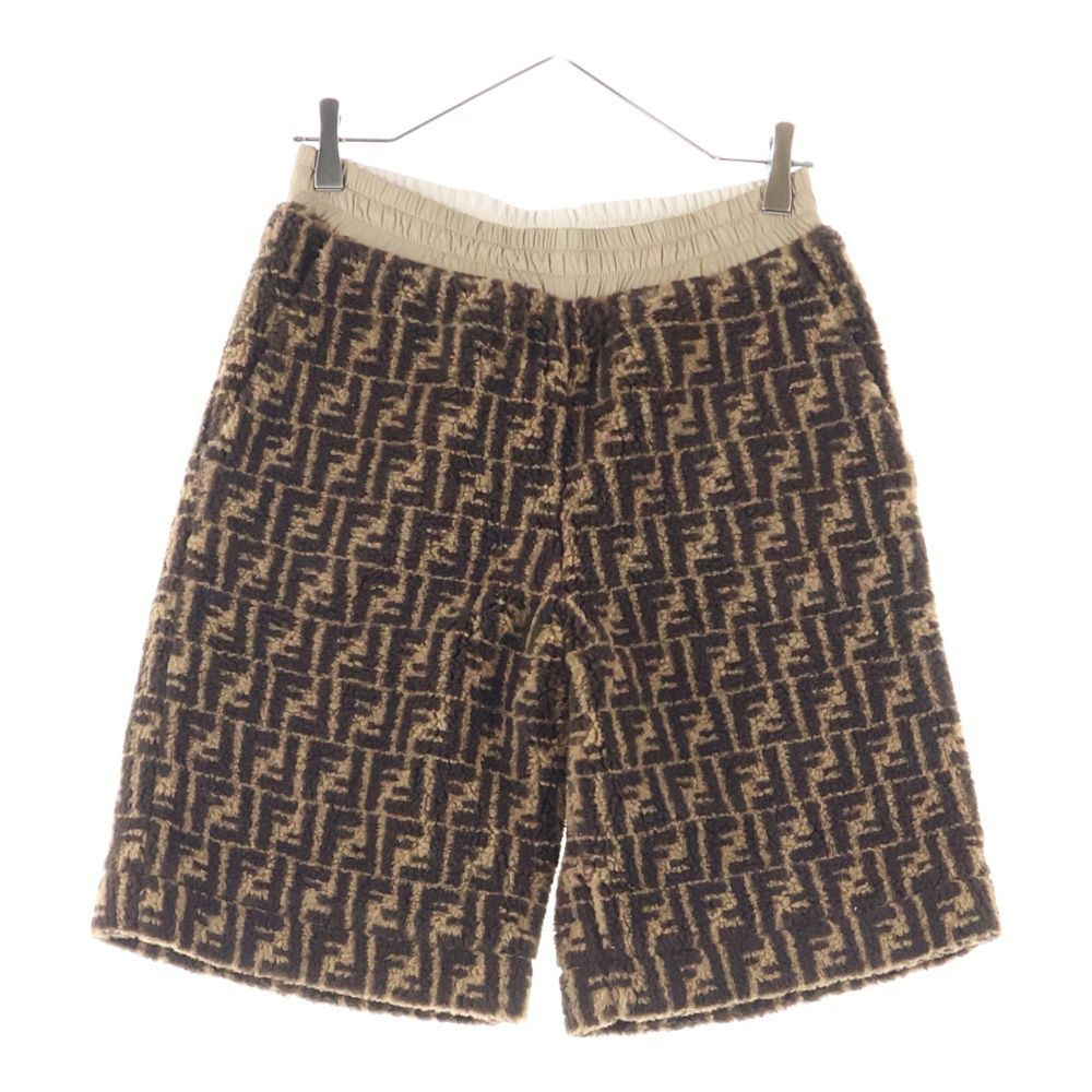 FENDI フェンディ ズッカ柄 フリース ショーツ ハーフパンツ キッズ ブラウン