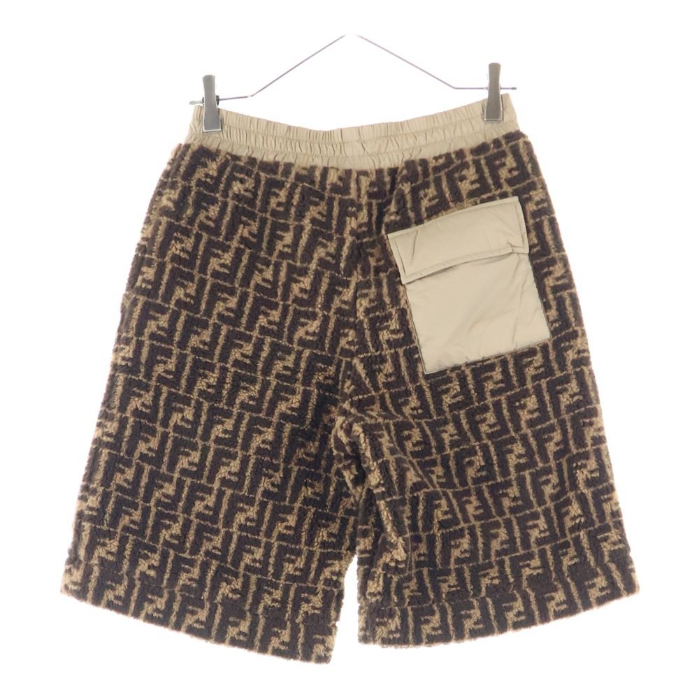 FENDI フェンディ ズッカ柄 フリース ショーツ ハーフパンツ キッズ ブラウン