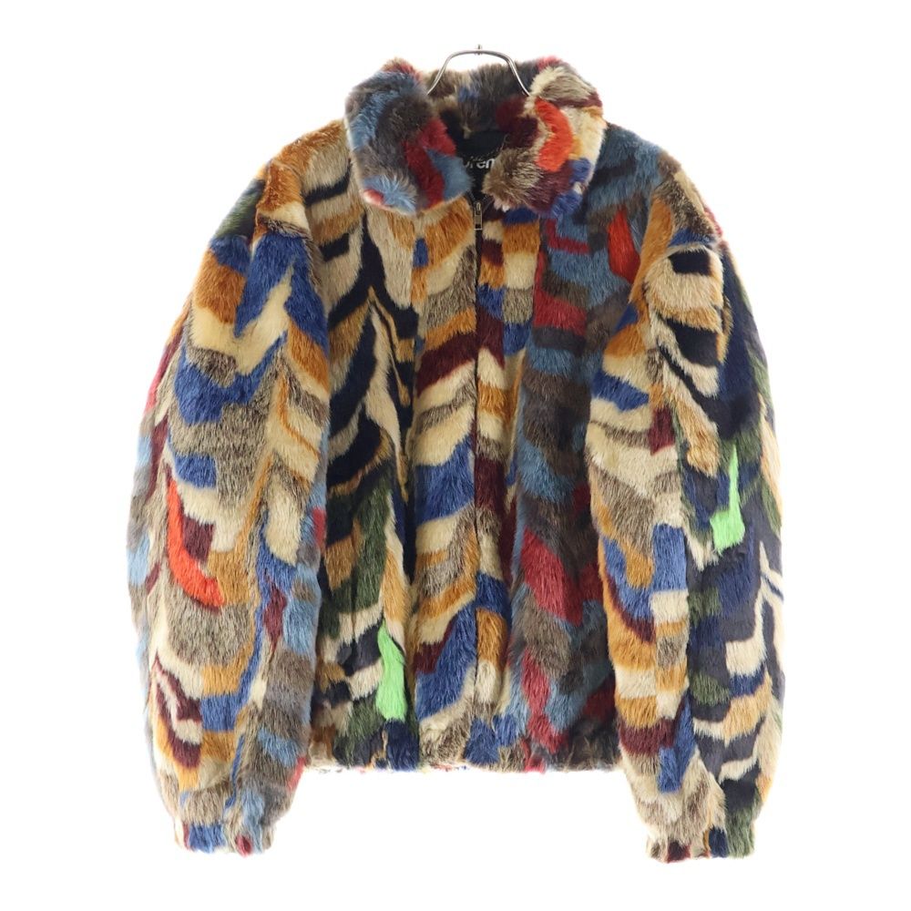 SUPREME シュプリーム 22AW Multicolor Faux Fur Bomber Jacket フェイクファー ジップアップ ボンバージャケット マルチ