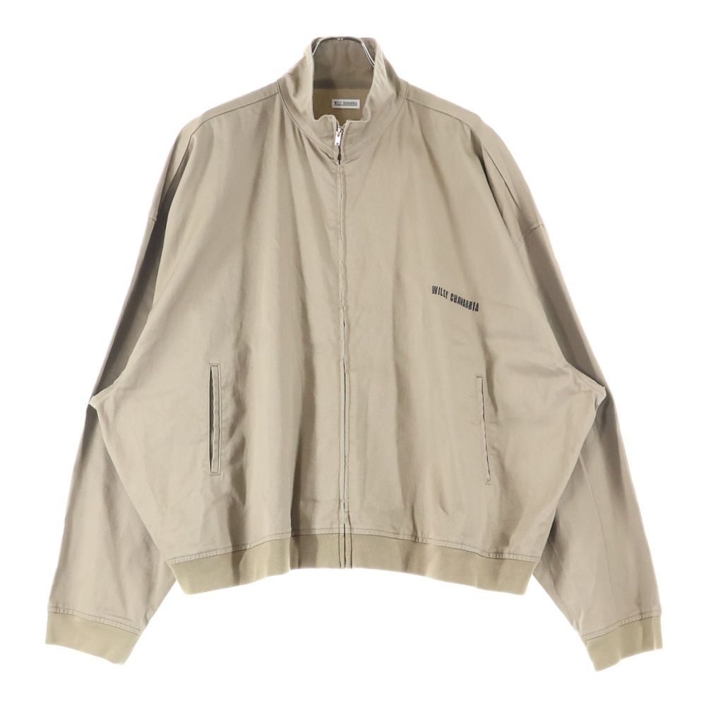 WILLY CHAVARRIA ウィリーチャバリア 胸ロゴデザイン ダブルポケット ジップアップ コットン ジャケット ベージュ