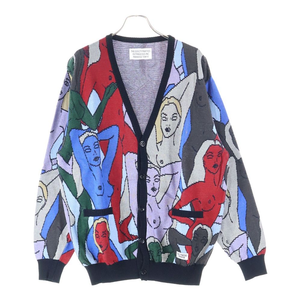 WACKO MARIA ワコマリア 22 SS KNIT 総柄 ニット ジャガード カーディガン セーター マルチ WMK KN 10