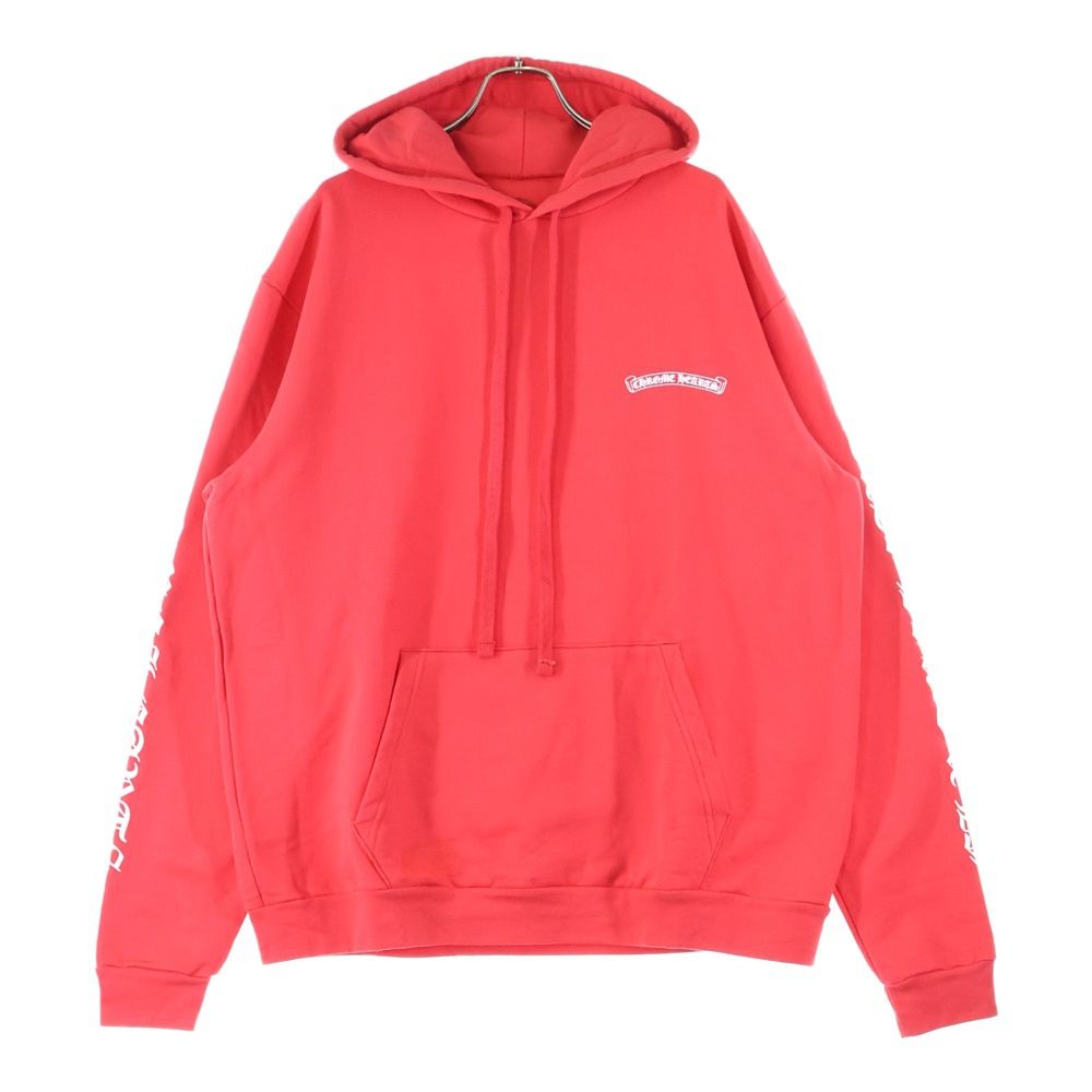 CHROME HEARTS クロムハーツ SWTSHRT PLVR バックスクロールラベルプリント スウェットプルオーバーパーカー レッド