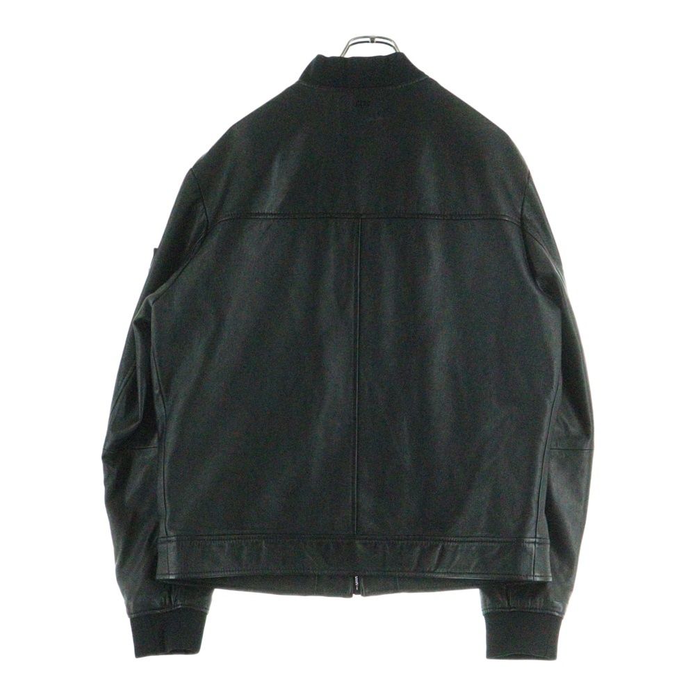 BOSS ボス Lamb Leather Jacket ラムレザージャケット MA-1 ブラック 10242957