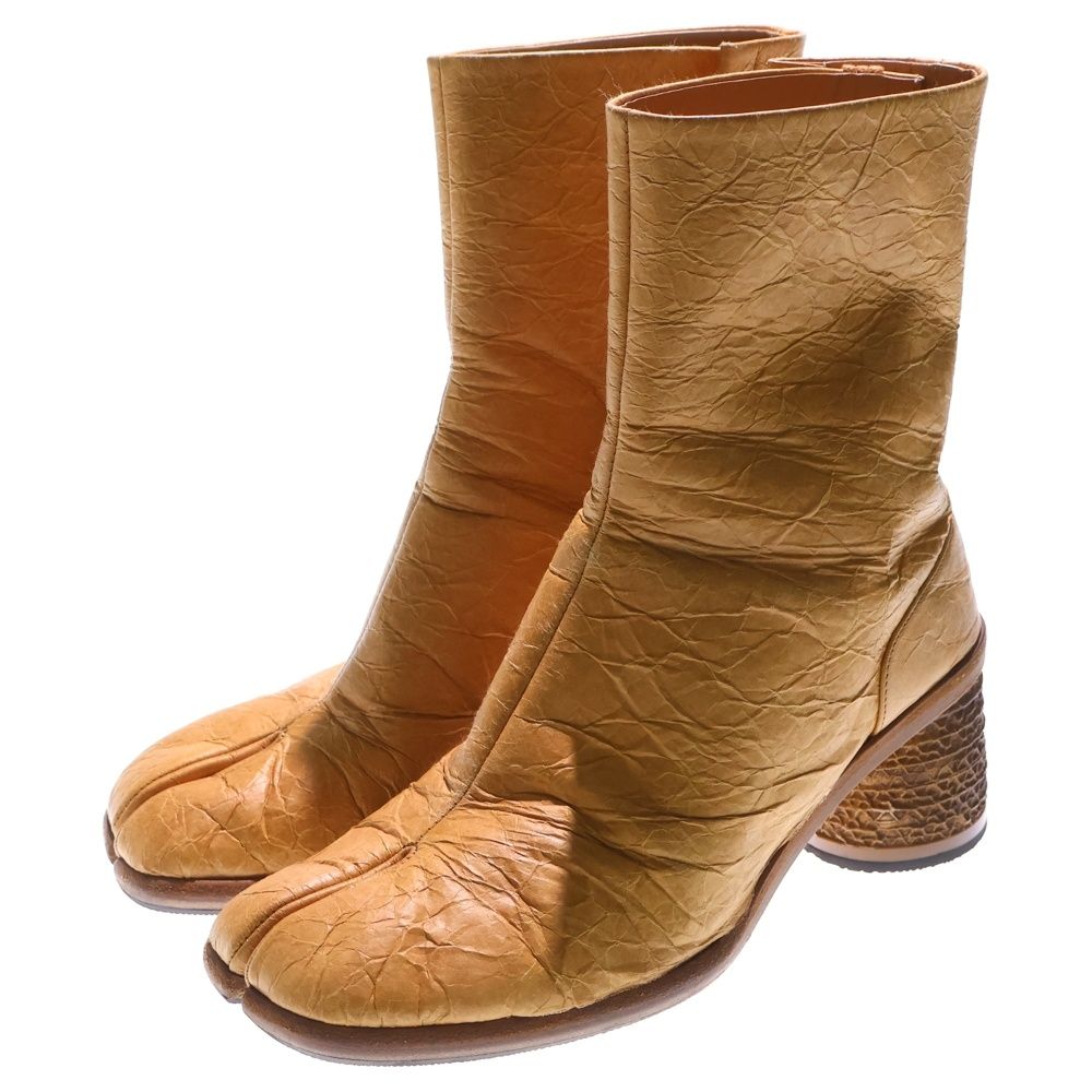 Maison Margiela 22 メゾンマルジェラ TABI ANKLE BOOTS レザー 足袋 アンクル ブーツ ブラウン S57WU0251