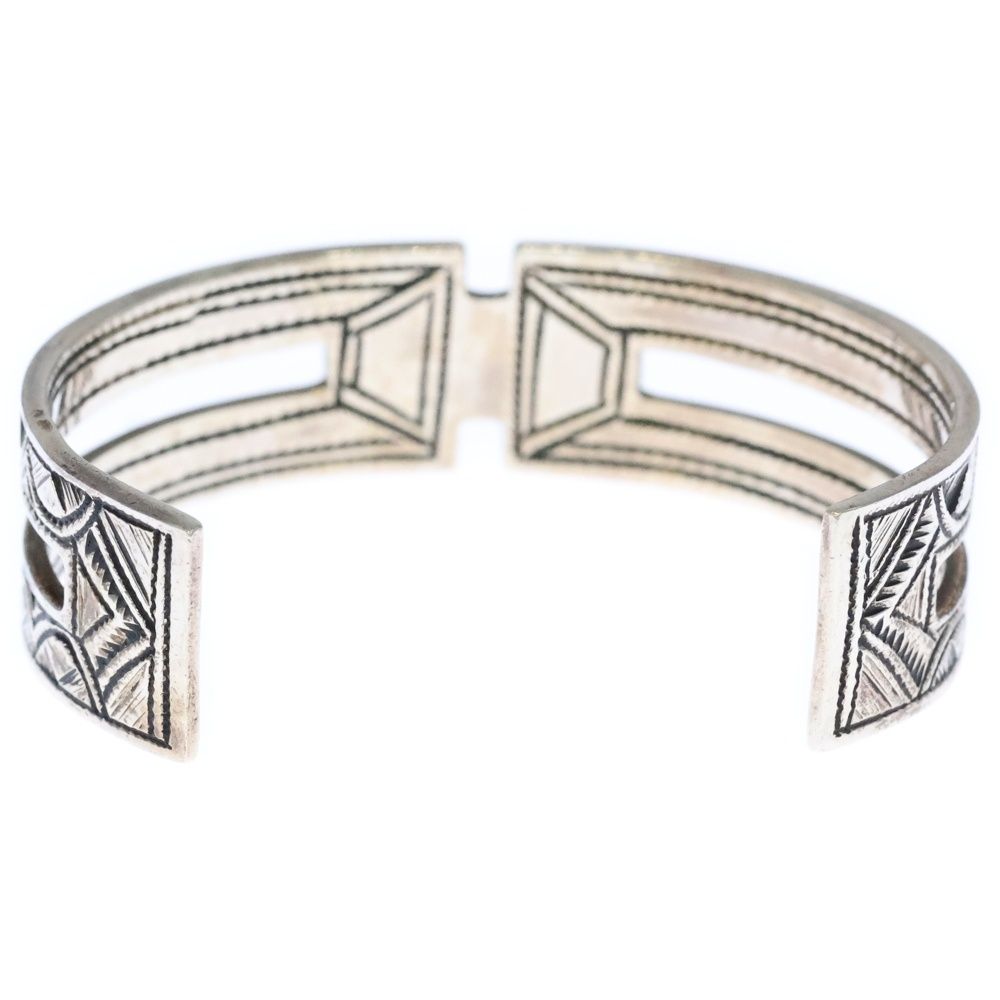 HERMES エルメス Touareg トゥアレグ 民族柄 バングル ブレスレット シルバー