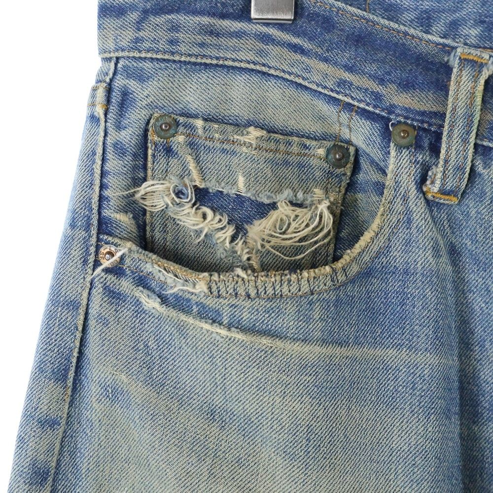 Levi's (リーバイス) 70s 501 66後期 ボタン裏刻印6 スモールe 不均等V