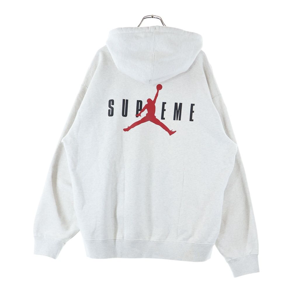 SUPREME シュプリーム 24AW x NIKE JORDAN Hooded Sweatshirt Ash Grey ナイキ ジョーダン プルオーバー フーデッド スウェット シャツ パーカー アッシュグレー HF0836-051