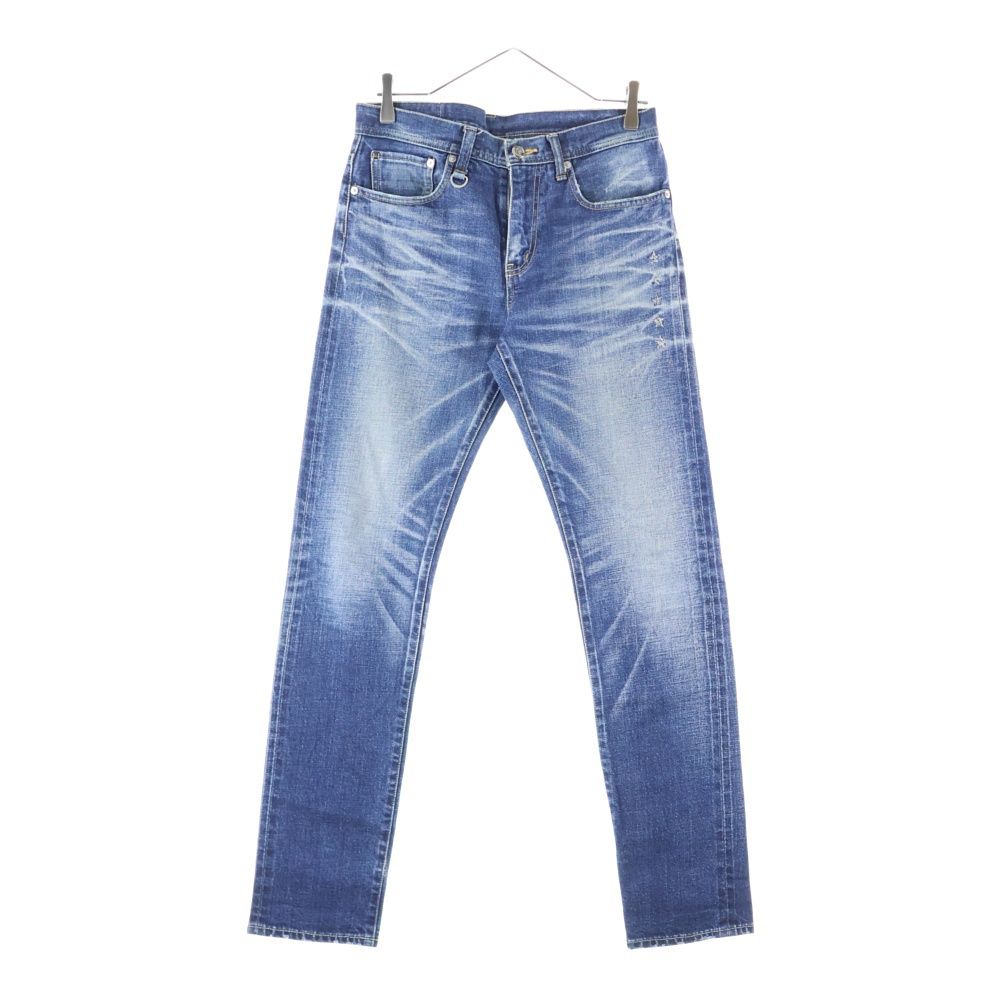 UNIFORM ユニフォームエクスペリメント FIVE STAR SLIM FIT STRETCH DAMAGED DENIM PANT ストレッチ テーパードデニムパンツ インディゴ UE 150046