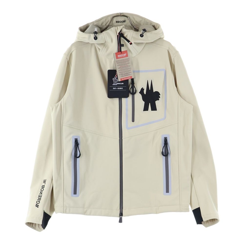 MONCLER GRENOBLE モンクレールグルノーブル 24AW CORMET コーメット ロゴ 止水ジップ フーデッド フリースジャケット ベージュ J20971A00011 59701