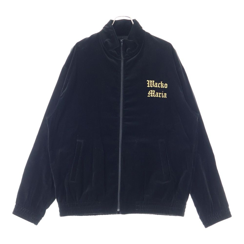 WACKO MARIA ワコマリア 24AW VELVET TRACK JACKET ロゴエンブロイダリー ベルベット トラックジャケット ブラック 24FWE-WMO-TJ01