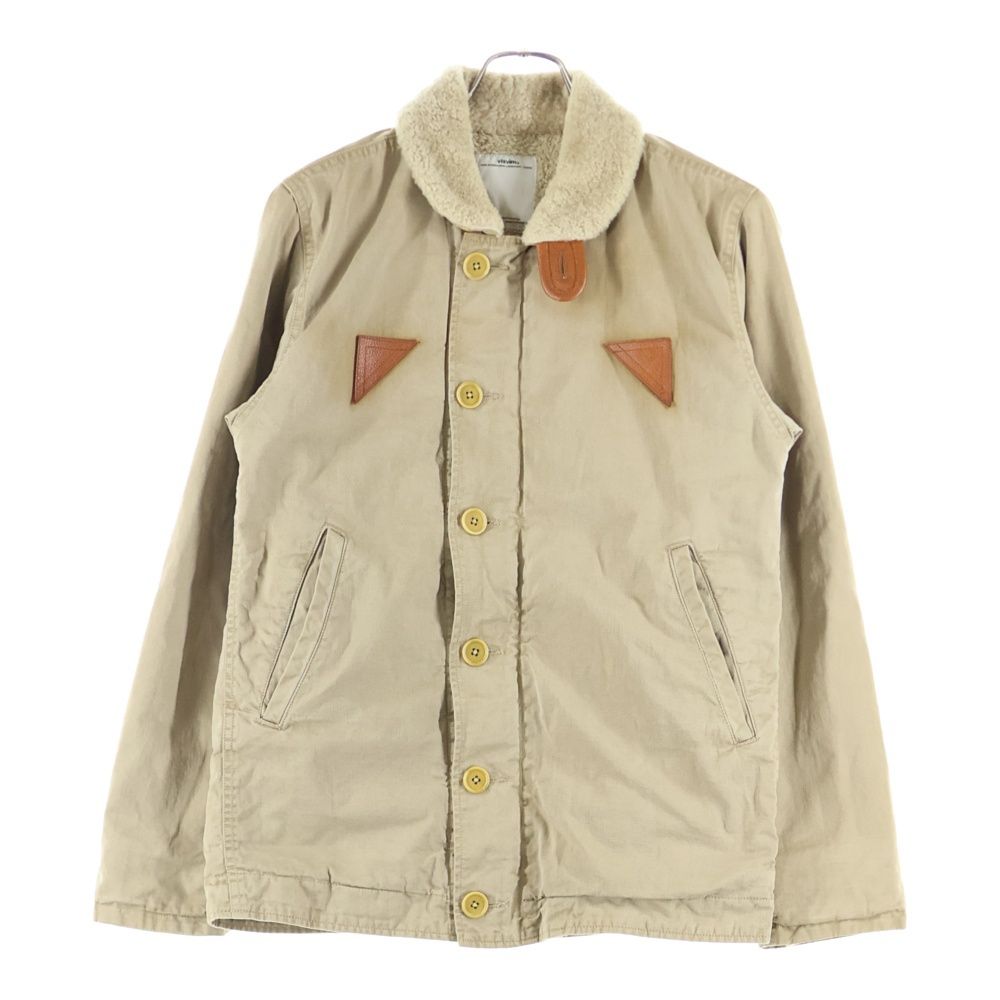 VISVIM ヴィスヴィム DECKHAND JKT WIND STOPPER N-1 デックハンド ウィンドストッパー 裏ボア ジップアップ デッキジャケット ベージュ VS0001576