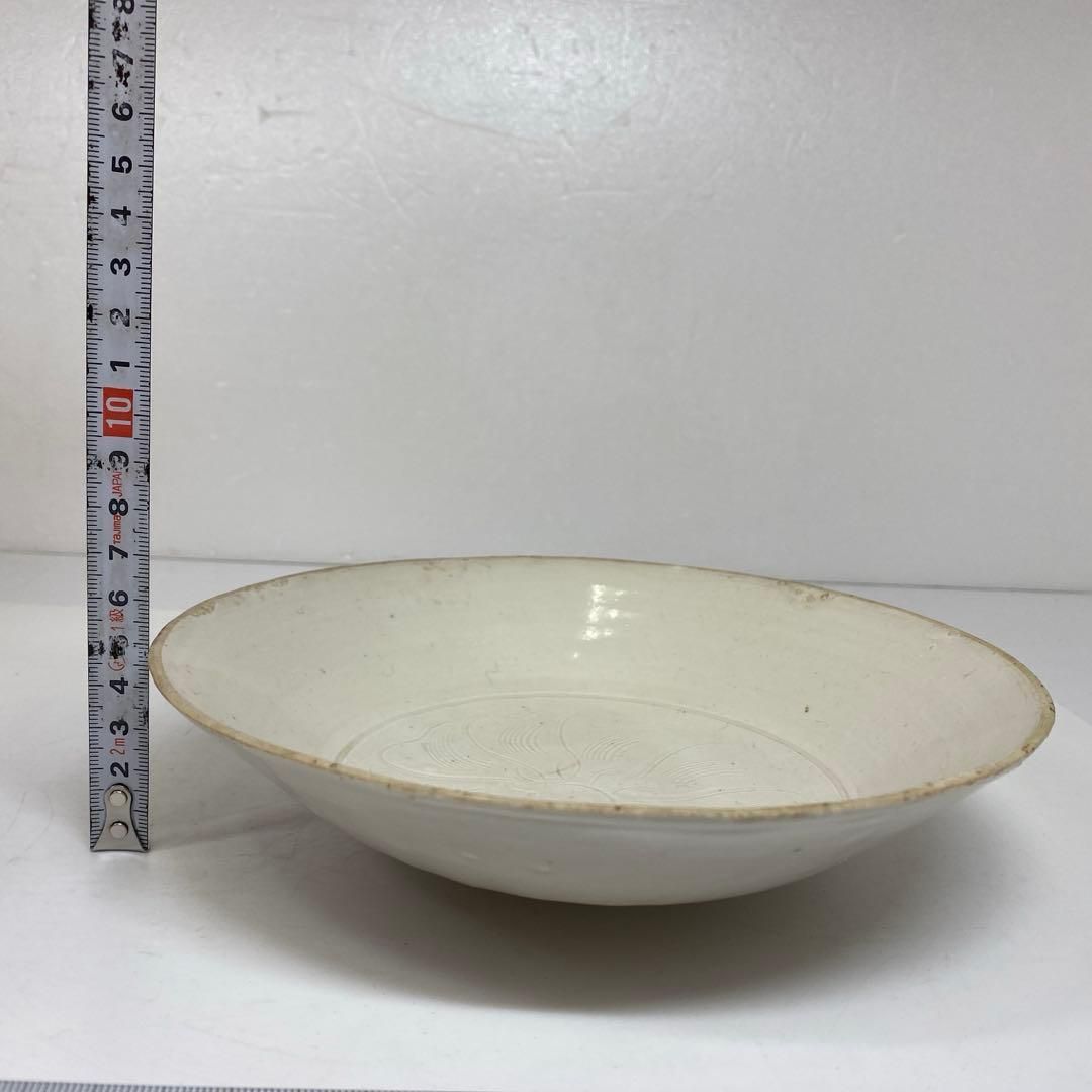 中国 南宋 鳳凰文唐草文青白磁鉢 古箱付き I31-1 中国 南宋 鳳凰文唐草