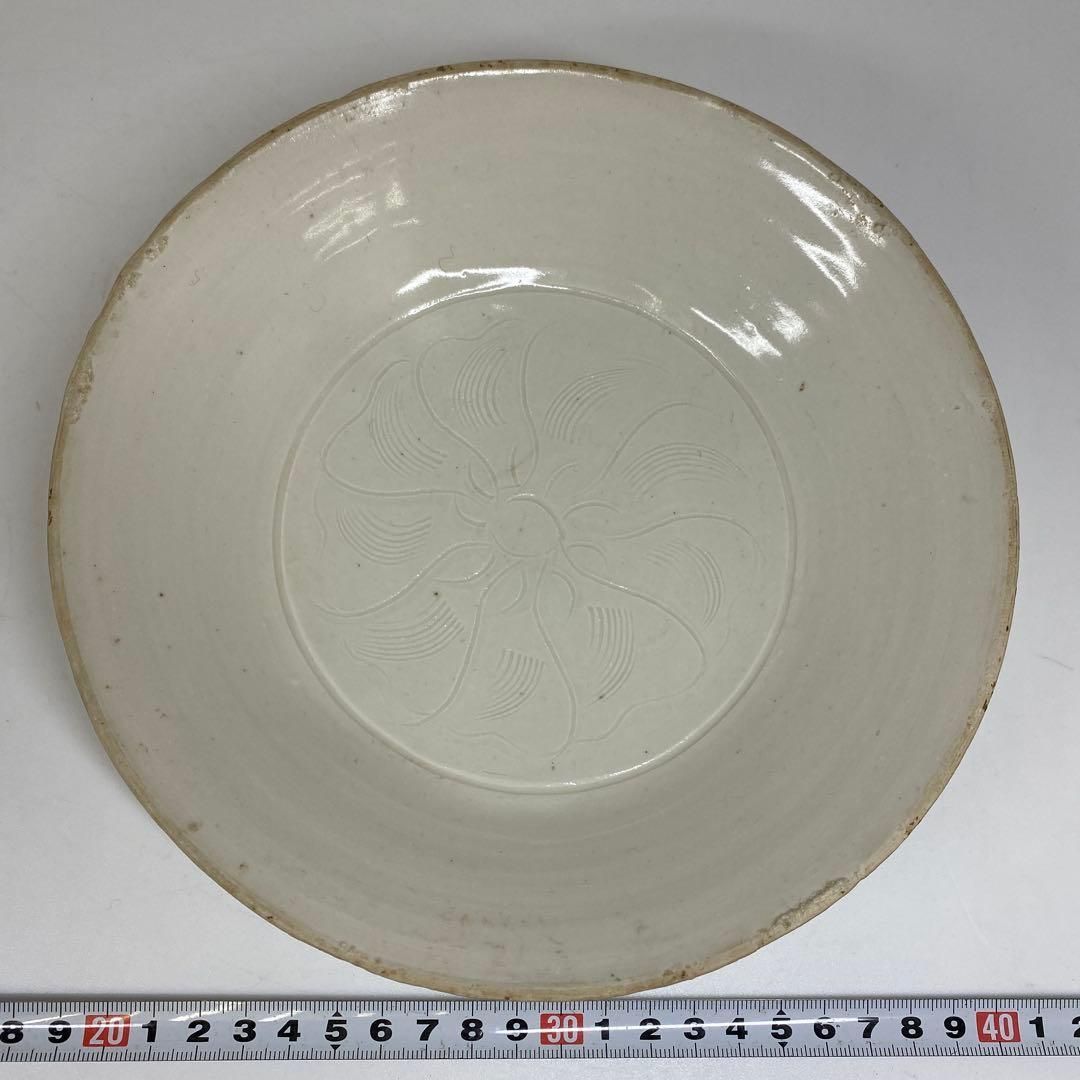 中国清時代 粉彩ひし形草花図皿 トヒオ 幅約20.5cm 東N7-1004☆2F 中国