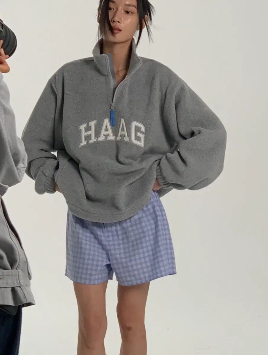 HAAG フリース ハーフジップアップ