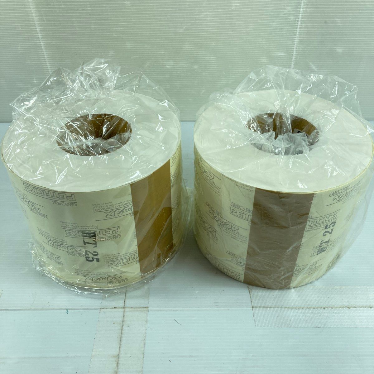 KANBO PRAS ペタックス 強力 防水 耐候粘着テープ 巾14cm 長さ25m 2巻セット WT25 ホワイト