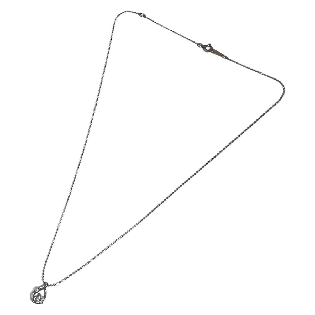 組曲 クミキョク ネックレス K 10 PG ダイヤモンド 0 07 ct