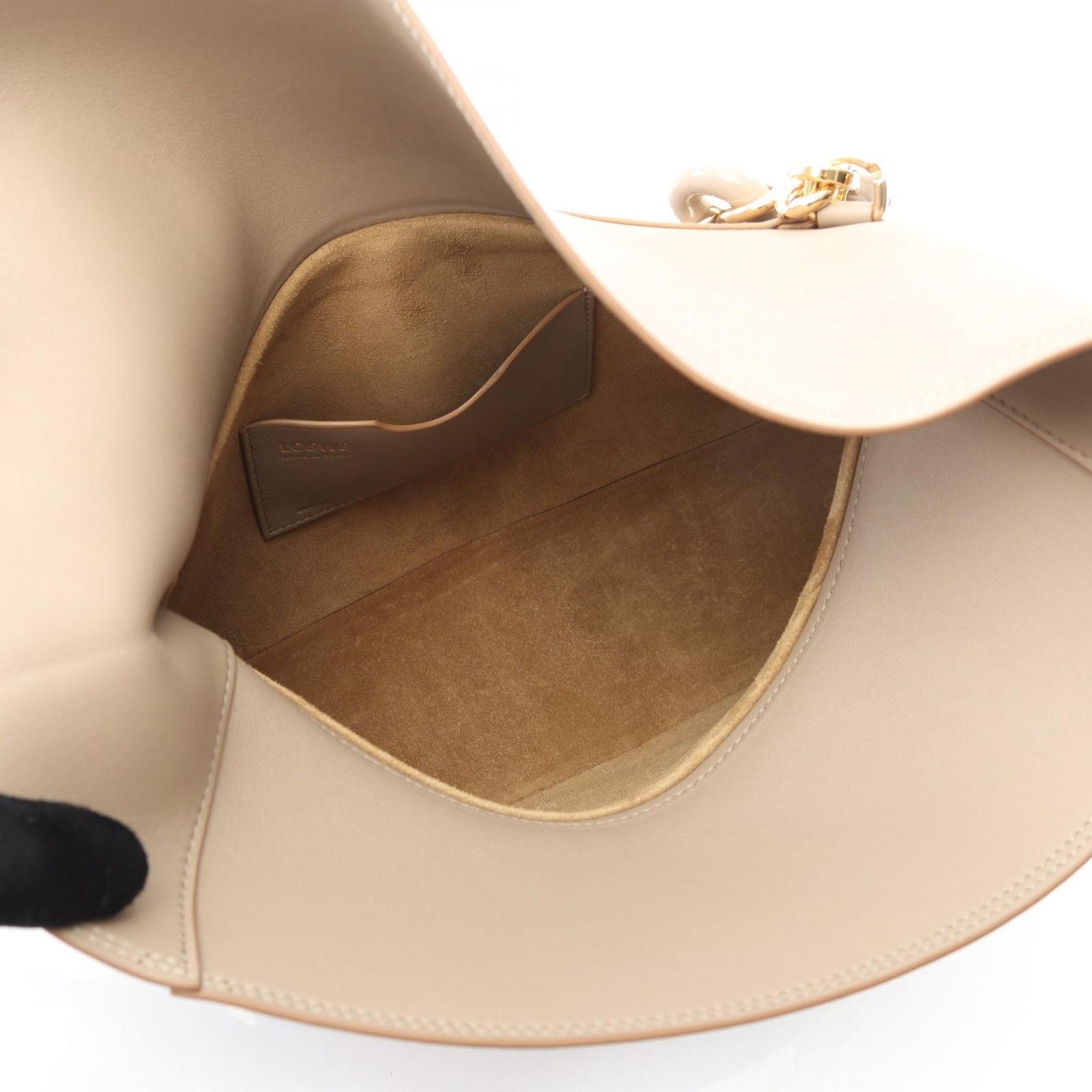 ロエベ LOEWE ハンドバッグ OLA オラ ミディアム グレージュ レザー