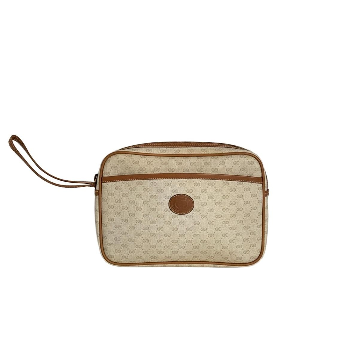 GUCCI グッチ クラッチバッグ GG柄 01458 アイボリー レザー