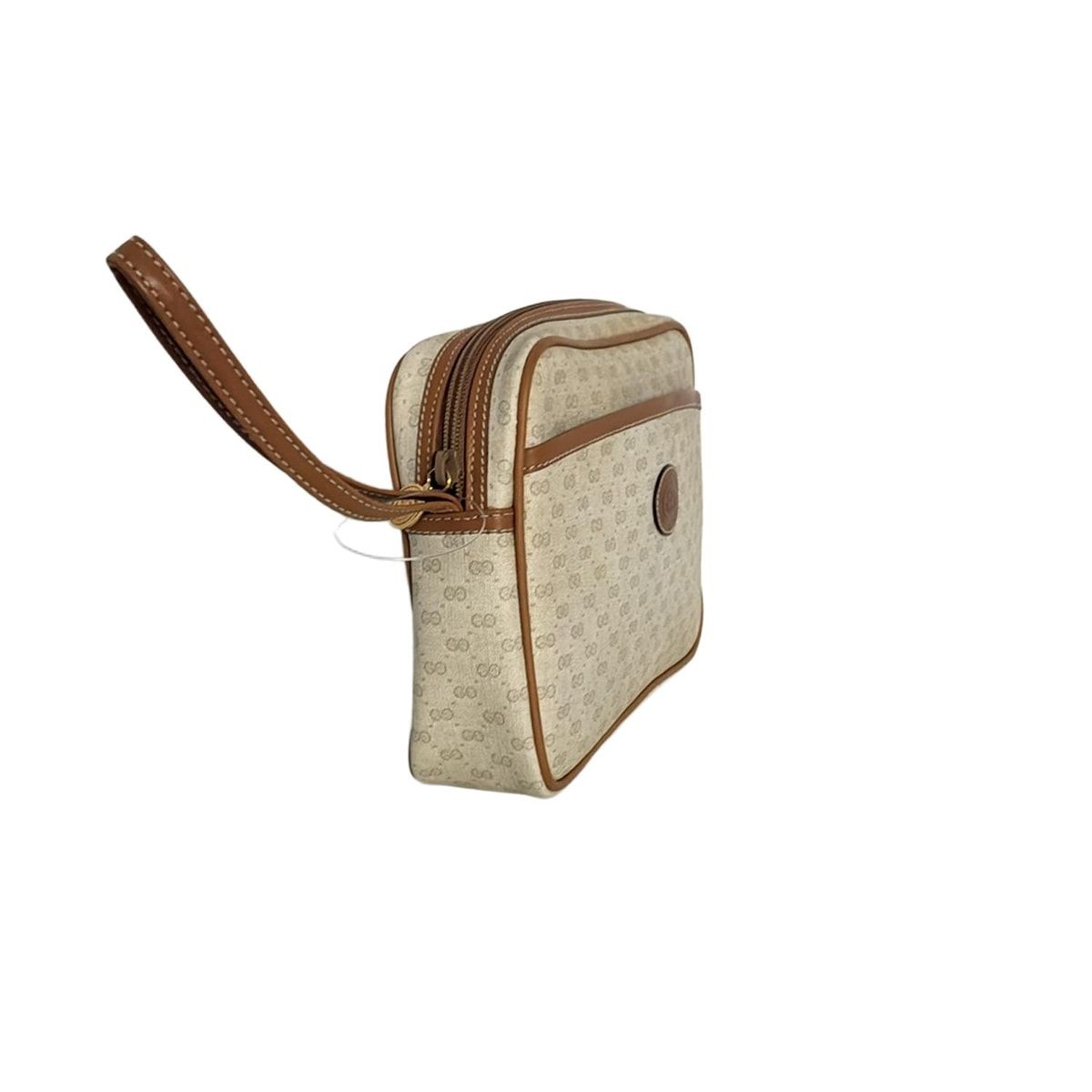 GUCCI グッチ クラッチバッグ GG柄 01458 アイボリー レザー