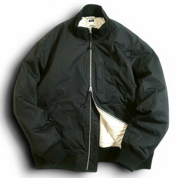 nanamica ナナミカ Insulation Varsity Jacket PRIMALOFT インサレーション 中綿 プリマロフト コットンツイル バーシティ フライト ジャケット S24FY020 定価6万 ブラック 128 50227k06