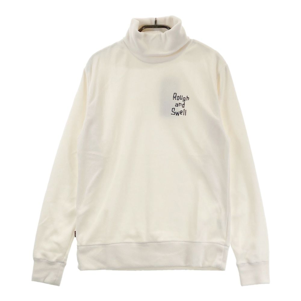 サイズ S ROUGH-SWELL ラフアンドスウェル タートルネック 長袖Tシャツ フリース ホワイト系 240101549133 ゴルフウェア メンズ ストスト