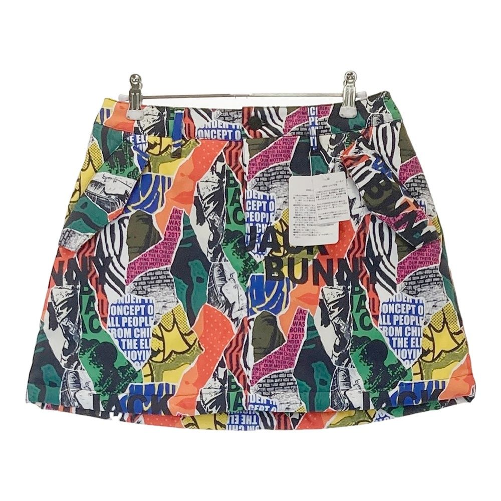 サイズ 1 JACK BUNNY ジャックバニー インナー付 中綿スカート 総柄 ブラック系 240101553049 ゴルフウェア レディース ストスト