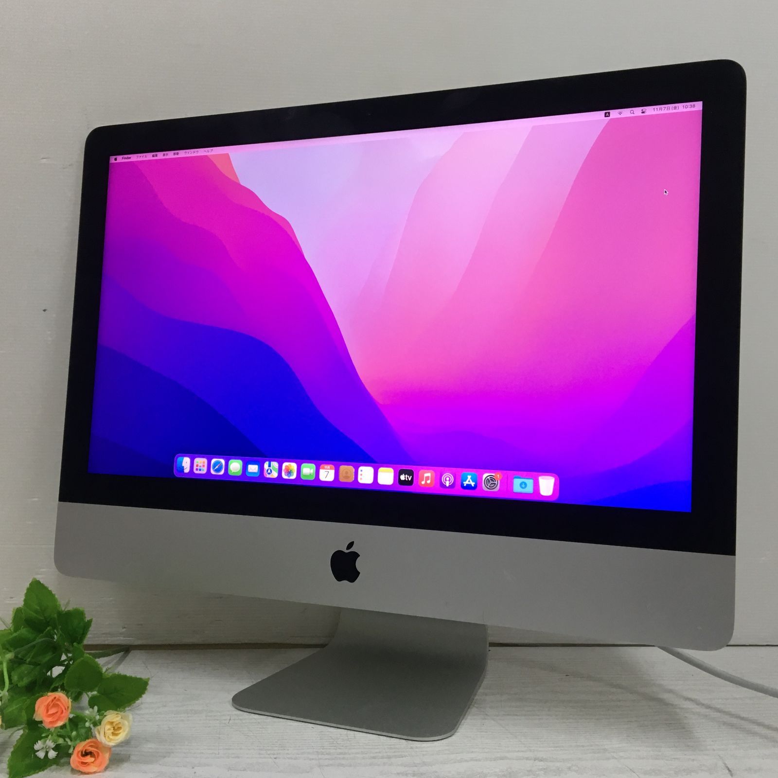21.5インチ Apple iMac Retina 4K 21.5-inch Late 2015 A1418 Core i7 5575R 3.3GHz RAM 16GB HDD 1TB Monterey 動作品