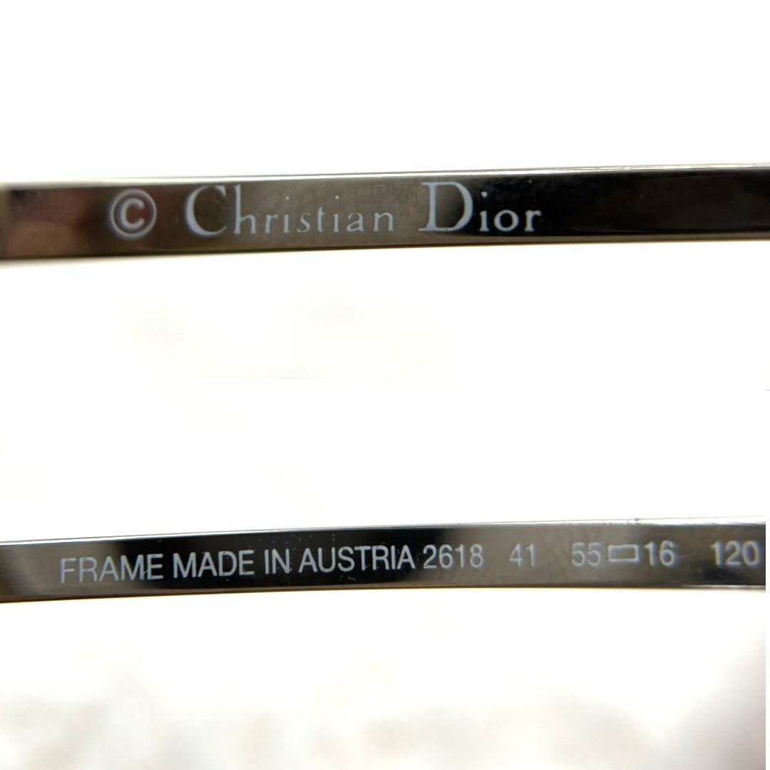 クリスチャンディオール Dior メガネ 度入り ラインストーン メタル