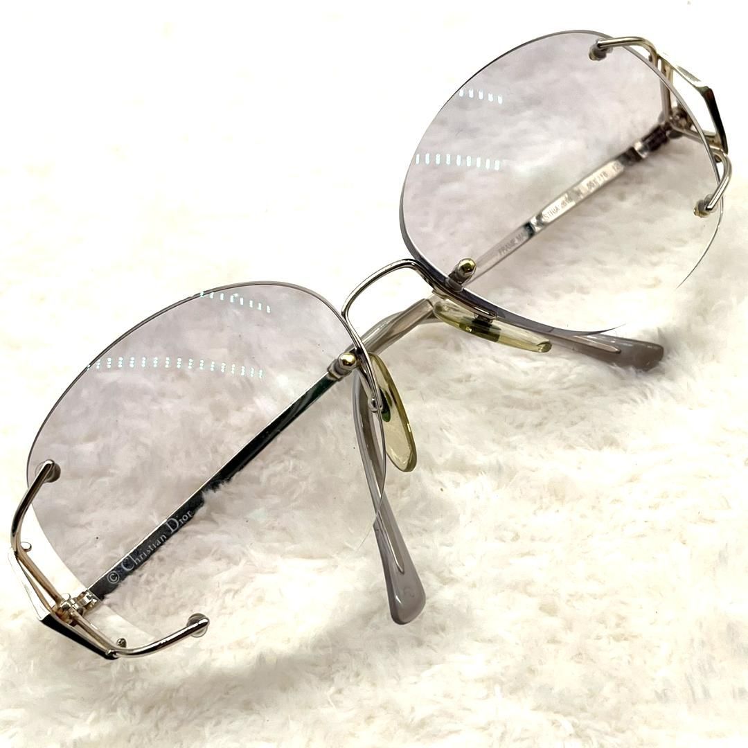 クリスチャンディオール Dior メガネ 度入り ラインストーン メタル