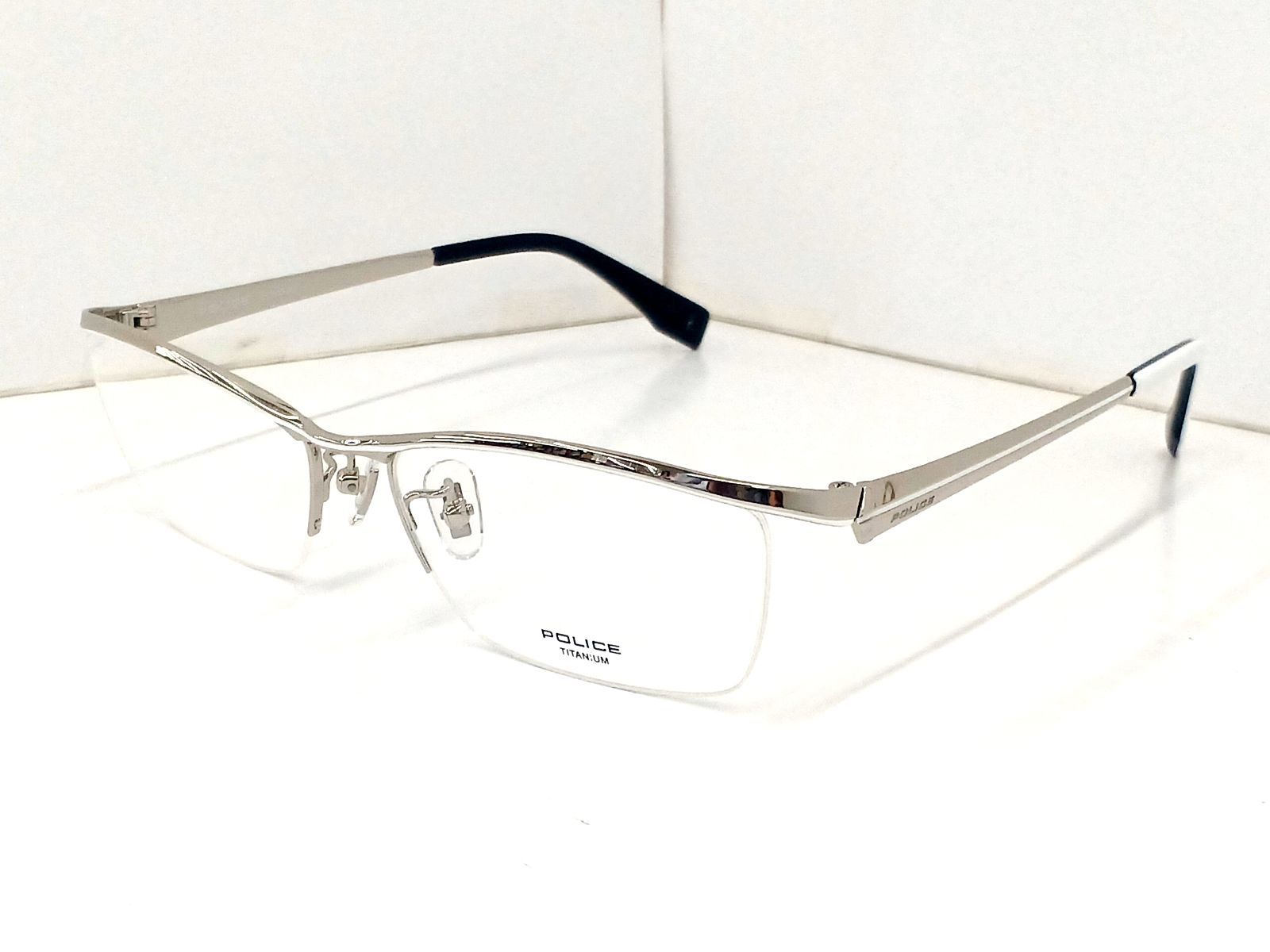 POLICE ポリス メガネフレーム VPLR34J ナイロール シルバー ホワイト系 ケース付