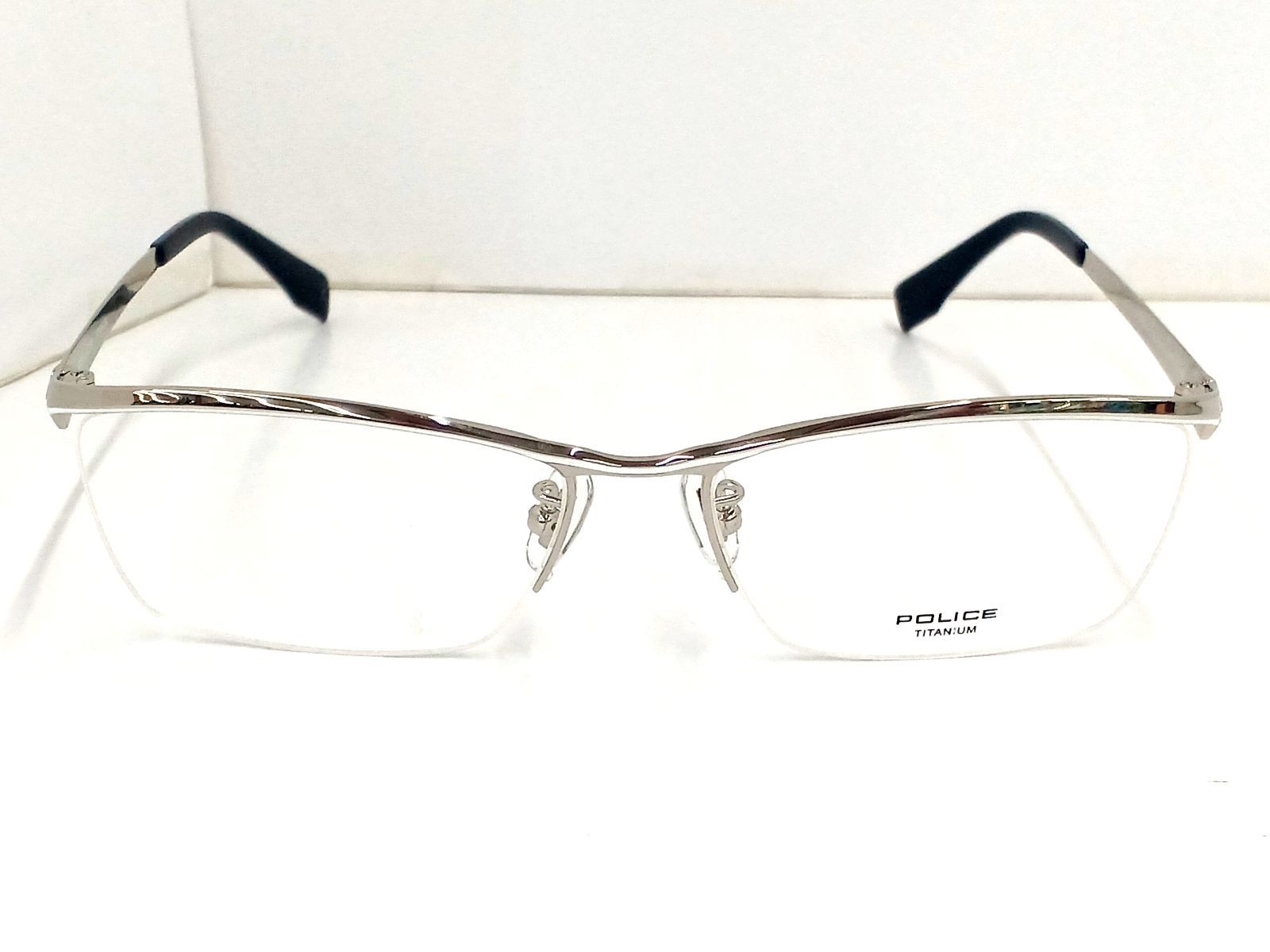 POLICE ポリス メガネフレーム VPLR34J ナイロール シルバー ホワイト系 ケース付