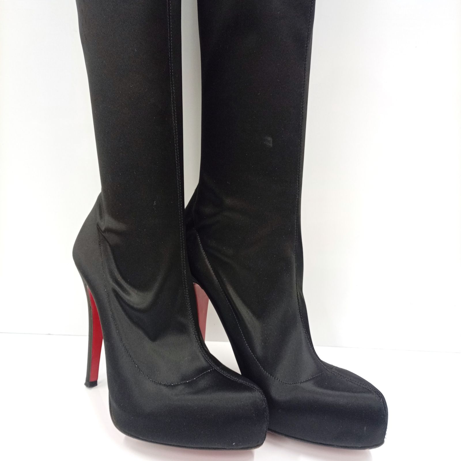 希少✨定価約17万 クリスチャンルブタン ニーハイ ロング ブーツ クリスチャンルブタン ロングブーツ 希少✨定価約17万 クリスチャン