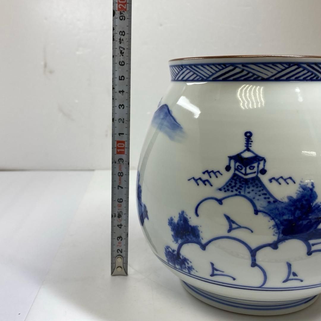 押小路焼 庄左衛門 染付近江八景 水指 高さ16.2㎝ 東な7-0218① - メルカリ