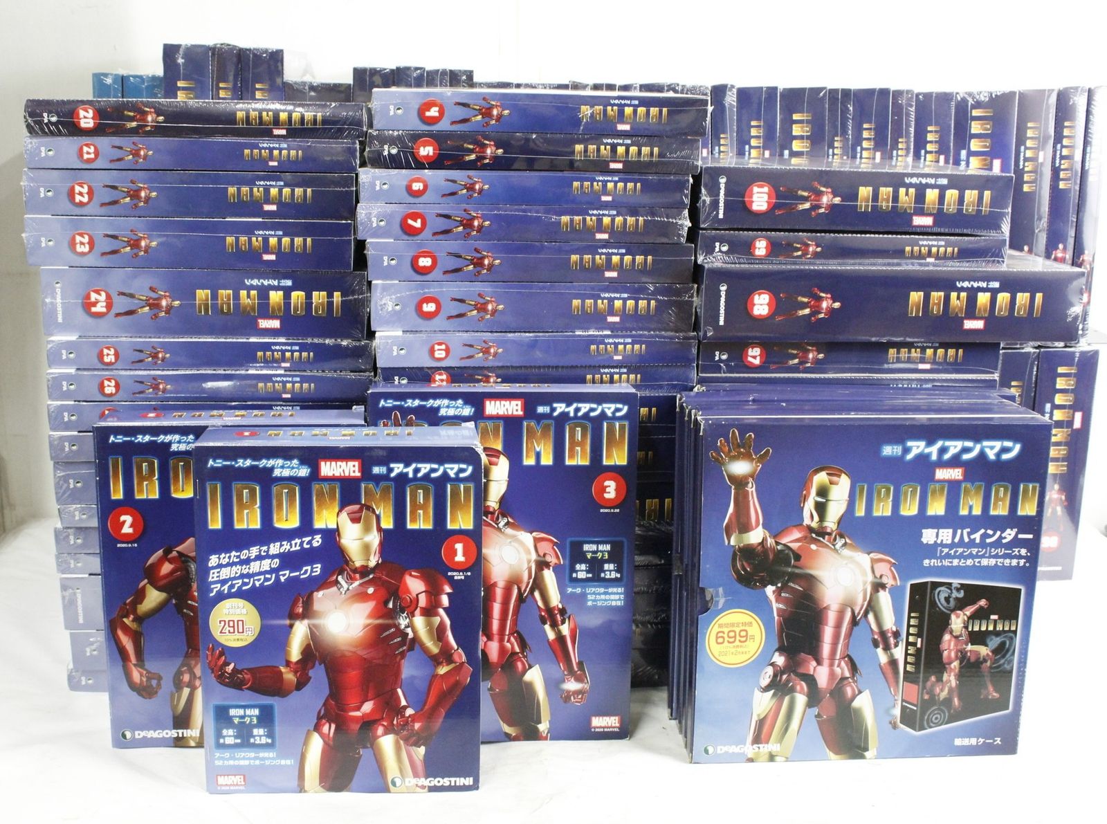 デアゴスティーニ アイアンマン 1-100巻 バインダー 付き 模型 フィギュア ホビー -D-B 30-byebye