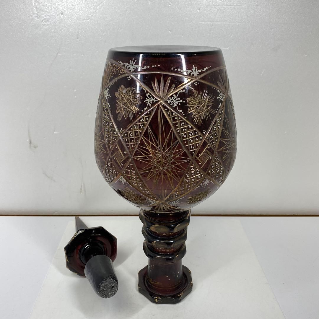 モーゼル　特大デキャンタ　高さ57㎝　トコサエ　東さ7-0218② モーゼル 特大デキャンタ 高さ57㎝ トコサエ 東さ7-0218② - メルカリ