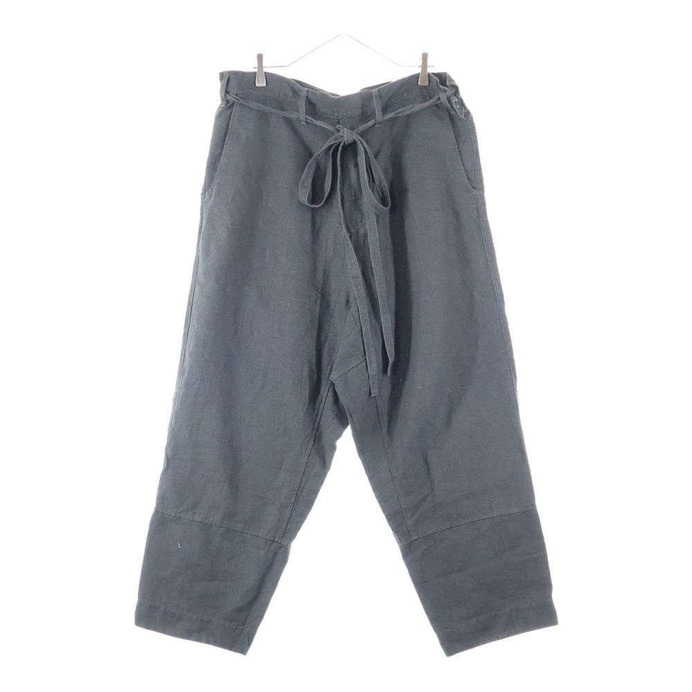 ISAMU KATAYAMA BACKLASH イサムカタヤマバックラッシュ 24SS LINEN CANVAS GARMENT-DYED KNOT WAIST WIDE PANTS リネンキャンバス製品染 イージーワイドテーパードパンツ 2101-01