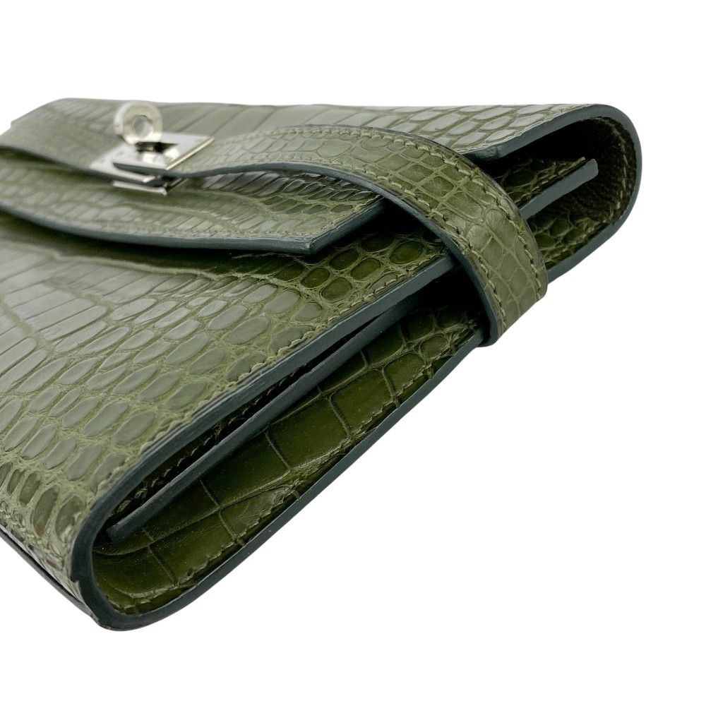 □美品□ エルメス ケリー ウォレット 長財布 クロコ アリゲーター  