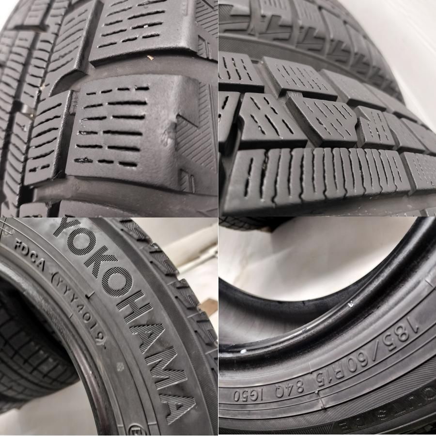  本州 四国は スタッドレス 4本 185 60 R 15 ヨコハマタイヤ アイスガード iG 50 2019年製 60〜65 15インチ スタッドレス